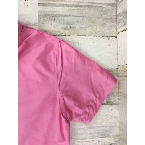 Ann Mashburn Sz M Pink Silk Shantung Popover Shirt Dress NWT - Picture 12 of 16